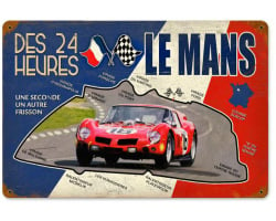 Le Mans 24 Hour Metal Sign