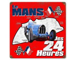 Le Mans Metal Sign - 12" x 12"