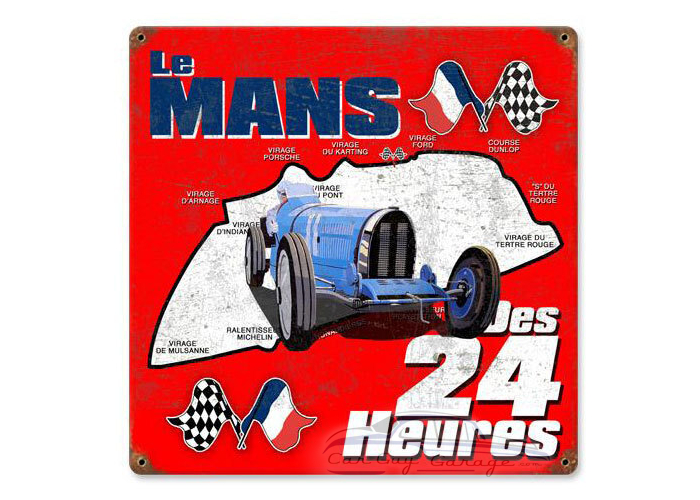 Le Mans Metal Sign - 12" x 12"