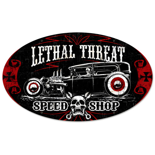 Lethal Speedshop Metal Sign - 24" x 14"