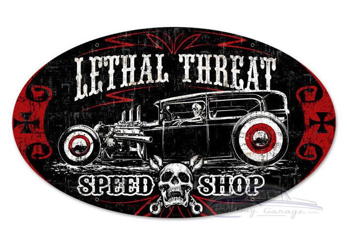 Lethal Speedshop Metal Sign - 24" x 14"