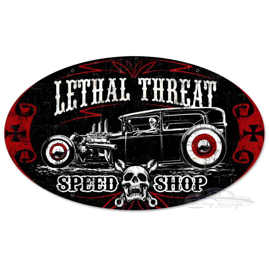 Lethal Speedshop Metal Sign - 24" x 14"
