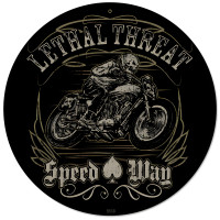 Lethal Speedway Metal Sign - 14" Round