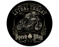 Lethal Speedway Metal Sign - 14" x 14"