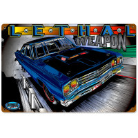 Lethal Weapon Metal Sign - 18" x 12"