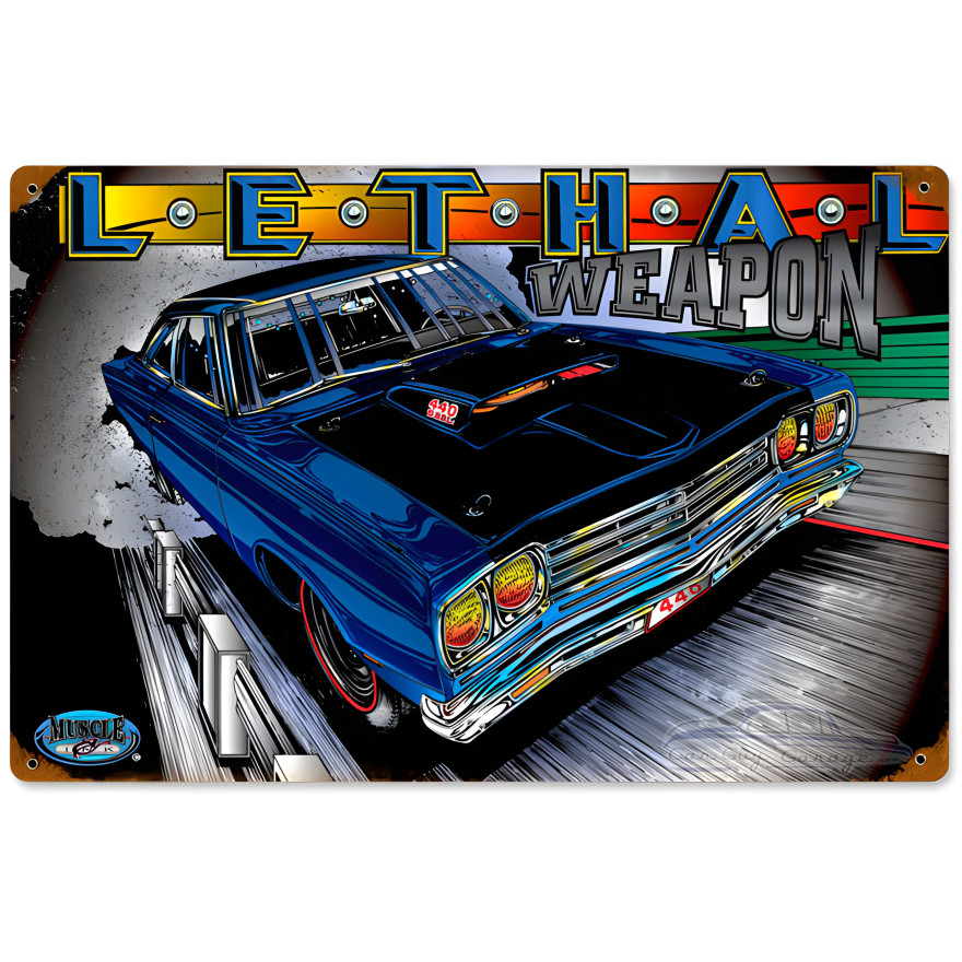 Lethal Weapon Metal Sign - 18" x 12"
