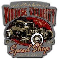 Vintage Velocity Metal Sign - 15" x 16"