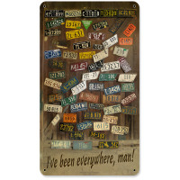 License Plates Sign - 8" x 14"