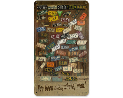 License Plates Sign - 8" x 14"