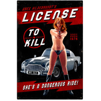 License to Kill Metal Sign - 24" x 36"