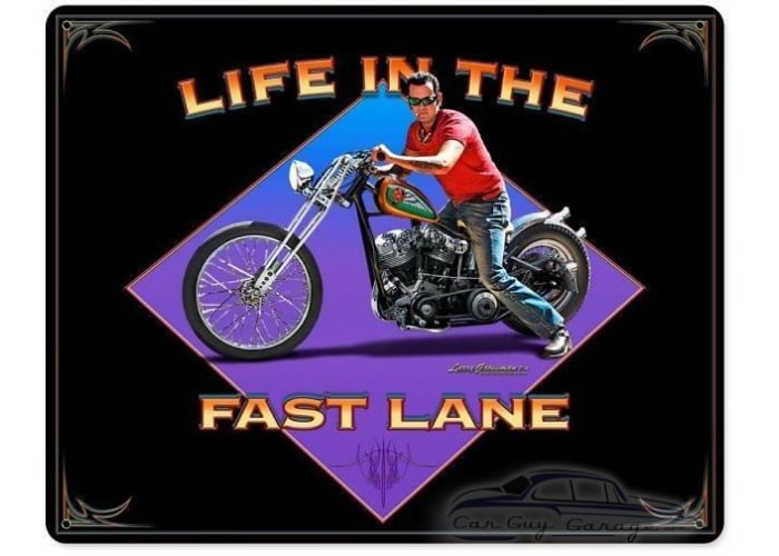 Life In The Fast Lane Metal Sign