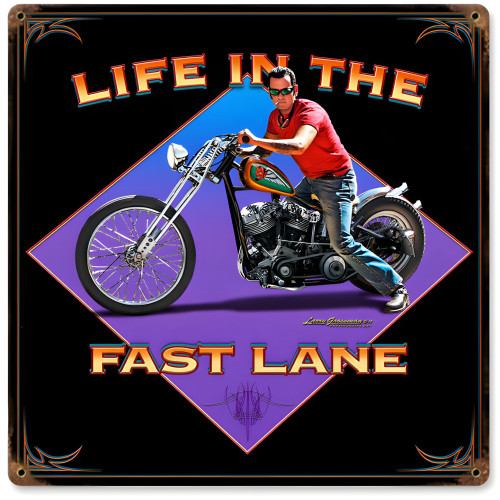 Life in the Fast Lane Metal Sign - 12" x 12"