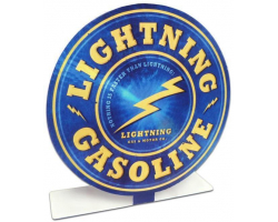 Lightning Gas Topper Metal Sign