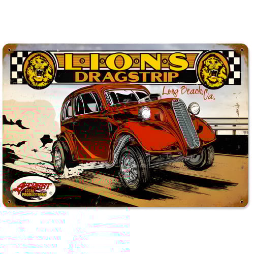 Lions Color Metal Sign - 18" x 12"