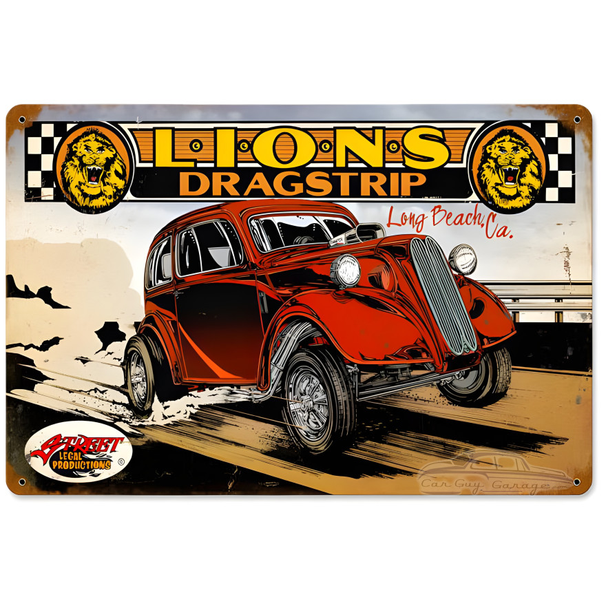 Lions Color Metal Sign - 18" x 12"