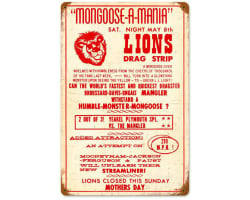 Lions Drag Strip metal sign - 18" x 12"