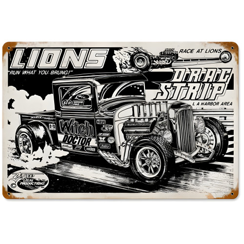 Lions Witch Doctor Metal Sign - 18" x 12"
