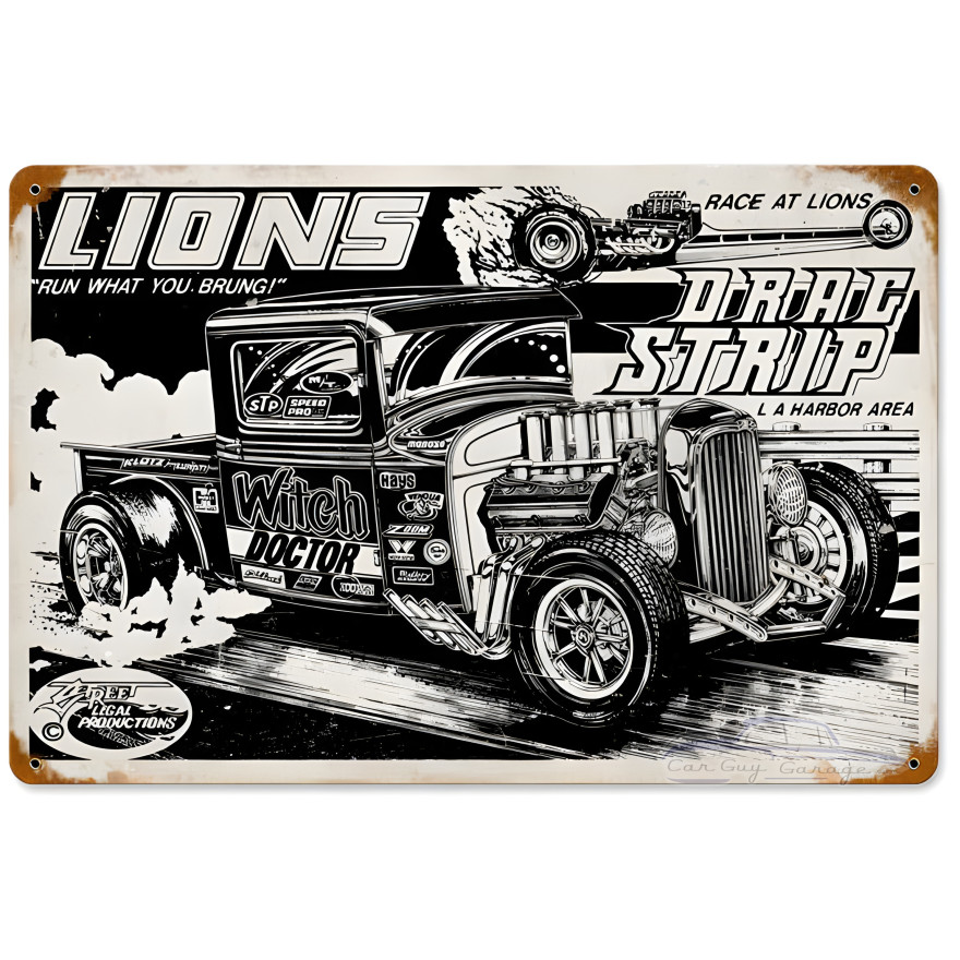 Lions Witch Doctor Metal Sign - 18" x 12"