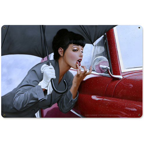 Lipstick Metal Sign - 18" x 12"