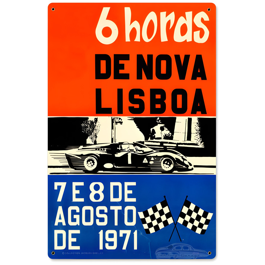 Lisboa Metal Sign - 12" x 18"