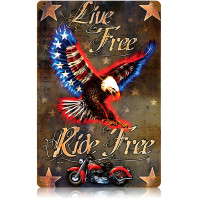 Live Free Die Free Metal Sign - 12" x 18"