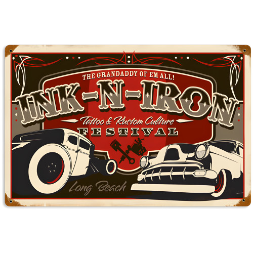 Long Beach Festival Metal Sign - 18" x 12"