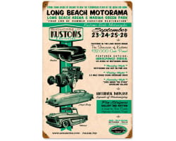 Long Beach Motorama Metal Sign - 12" x 18"
