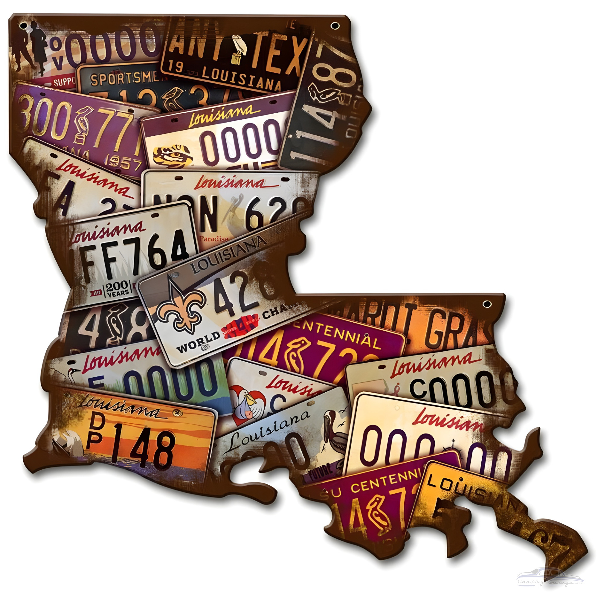 Louisiana License Plates Metal Sign Wall Art