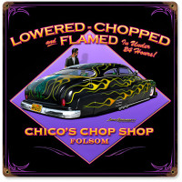 Lowered Chopped Metal Sign - 12" x 12"