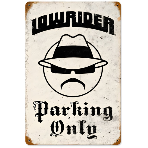 Lowrider Parking Metal Sign - 12" x 18"