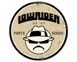 Lowrider Parts Service Metal Sign - 14" Round