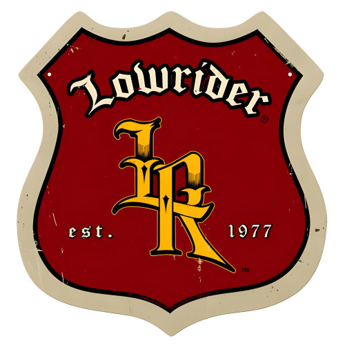 Lowrider Roadsign Shield Metal Sign - 15" x 15"