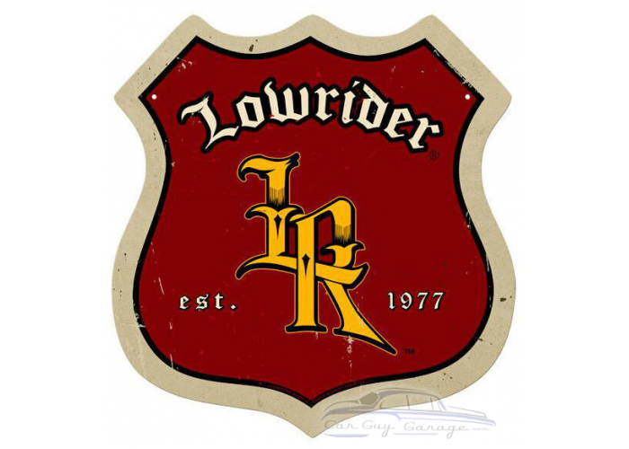 Lowrider Roadsign Shield Metal Sign - 15" x 15"