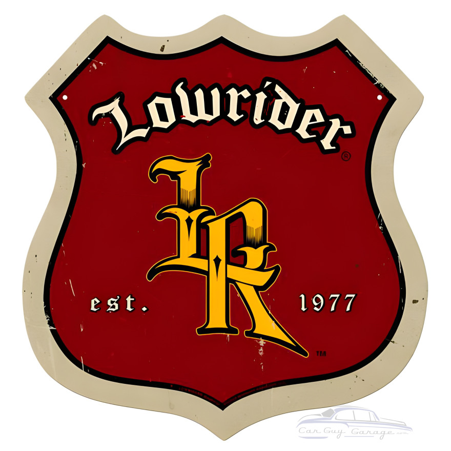 Lowrider Roadsign Shield Metal Sign - 15" x 15"