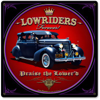 Lowriders Forever Metal Sign - 12" x 12"
