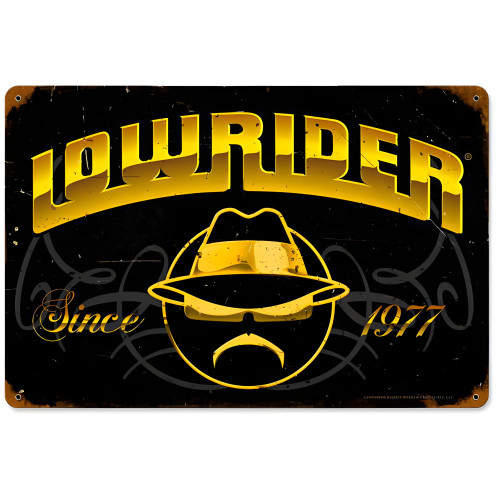 Lowrider since 1977 metal sign - 18" x 12"