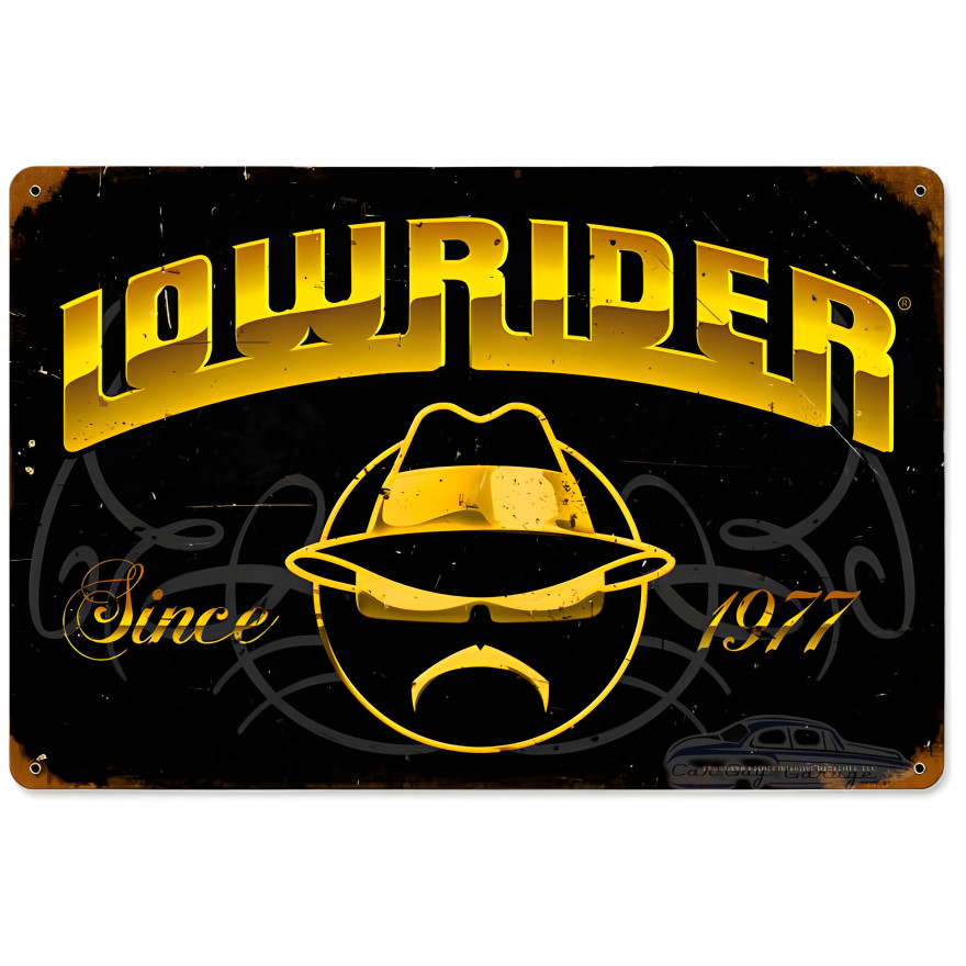 Lowrider since 1977 metal sign - 18" x 12"