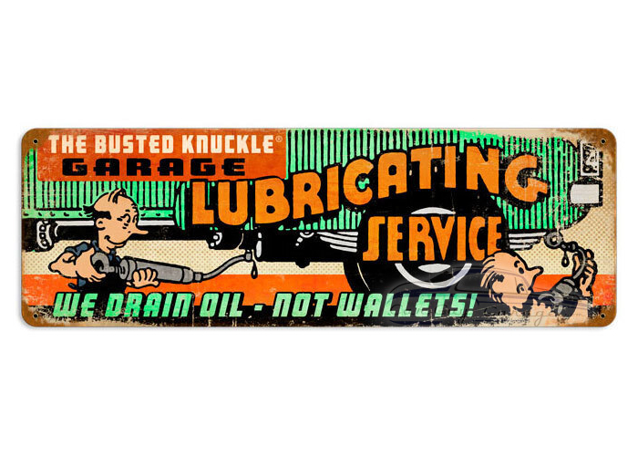 Lubricating Service Sign