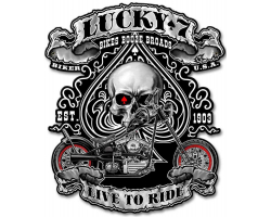 Lucky 7 Metal Sign - 14" x 16"