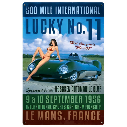 Lucky Number Eleven Metal Sign - 24" x 36"