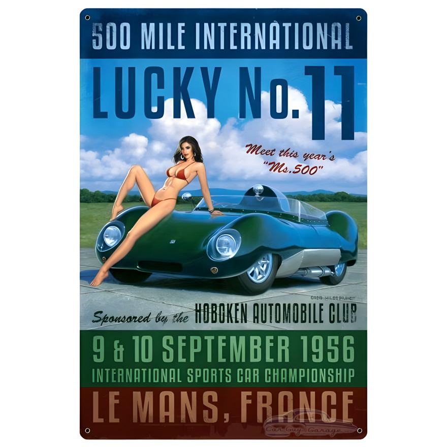 Lucky Number Eleven Metal Sign - 24" x 36"