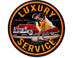 Luxury Service Metal Sign - 14" x 14"