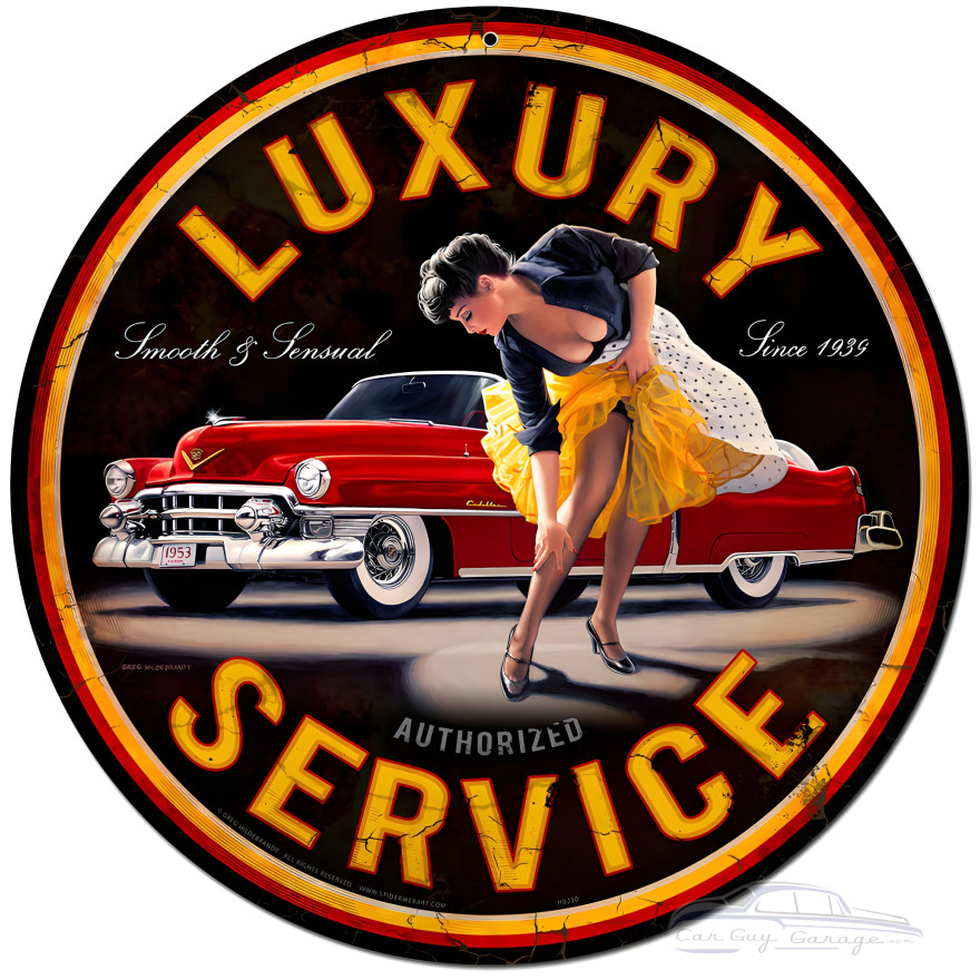 Luxury Service Metal Sign - 28" Round