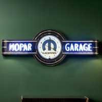 Official Mopar Garage Neon Clock Sign - 72" x 26"