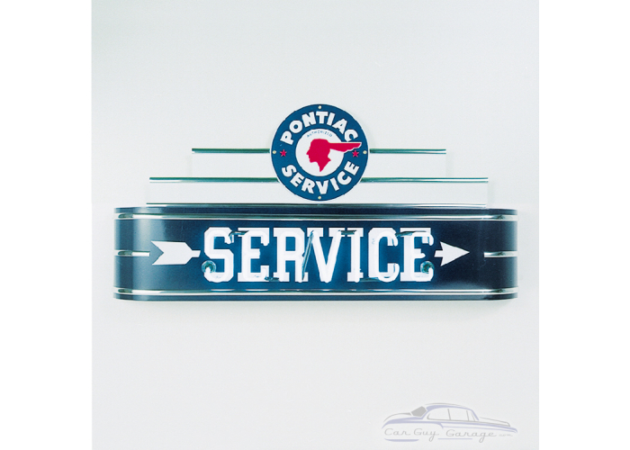 48" wide Pontiac Service Neon Sign