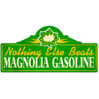 Magnolia Gas Metal Sign - 26" x 12"