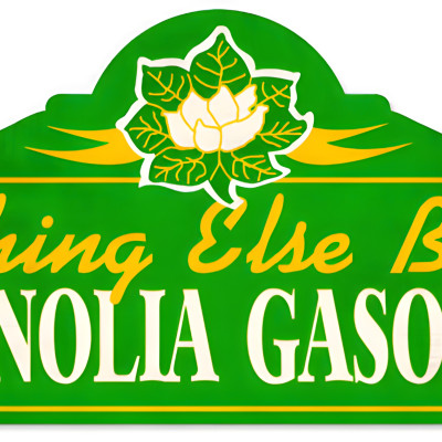 Magnolia Gas Sign - Vintage Metal Garage Art