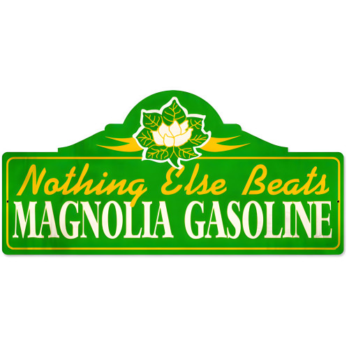 Magnolia Gas Metal Sign - 26" x 12"