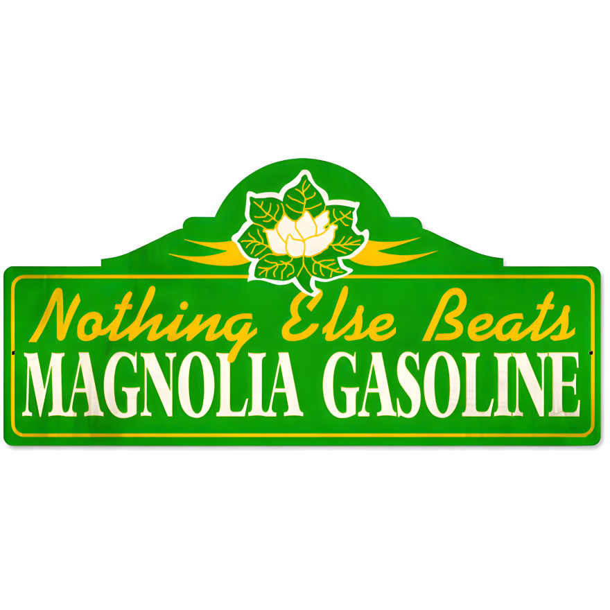 Magnolia Gas Metal Sign - 26" x 12"