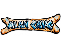 Man Cave Bone Metal Sign